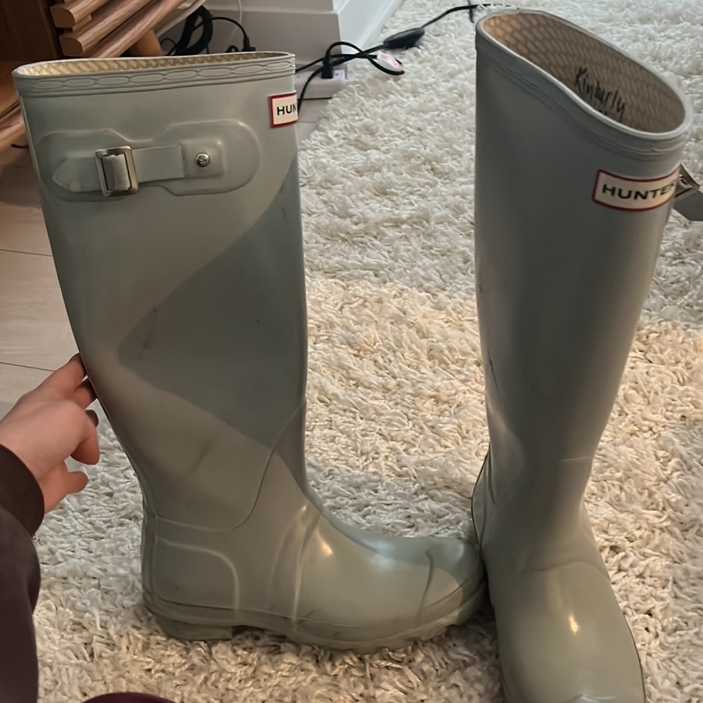 Vintage HUNTER Baby Blue Rainboot